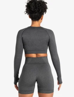 ADAPT 2.0 Seamless Crop Top Charcoal