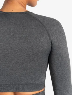ADAPT 2.0 Seamless Crop Top Charcoal