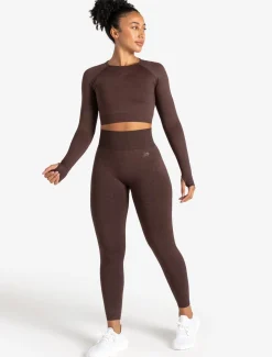 ADAPT 2.0 Seamless Crop Top Cherry Brown