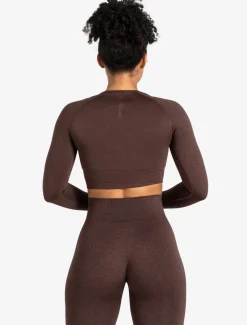 ADAPT 2.0 Seamless Crop Top Cherry Brown