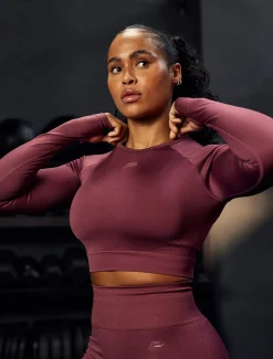 ADAPT 2.0 Seamless Crop Top Magenta