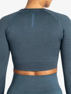 ADAPT 2.0 Seamless Crop Top Petrol Blue