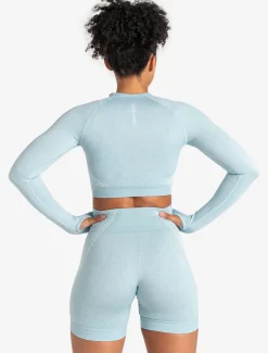 ADAPT 2.0 Seamless Crop Top Sky Blue