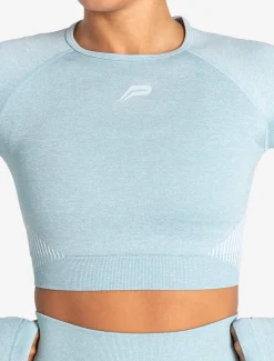 ADAPT 2.0 Seamless Crop Top Sky Blue