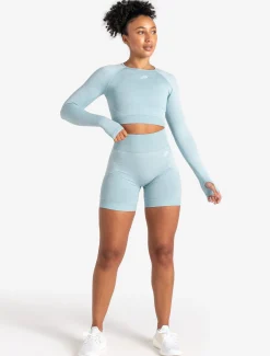 ADAPT 2.0 Seamless Crop Top Sky Blue
