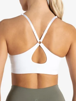 Allure Adjustable Sports Bra White