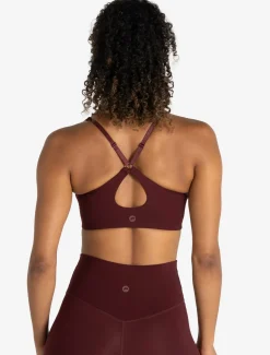 Allure Adjustable Sports Bra Dark Burgundy