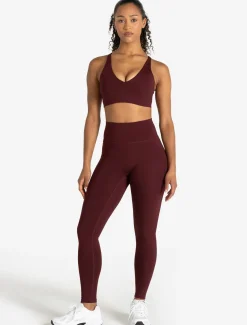 Allure Adjustable Sports Bra Dark Burgundy