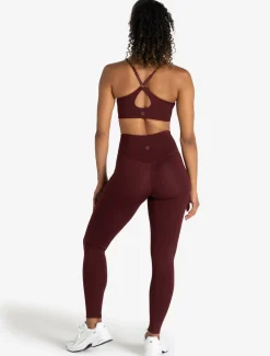 Allure Adjustable Sports Bra Dark Burgundy