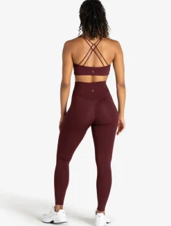 Allure Cross Back Sports Bra Dark Burgundy