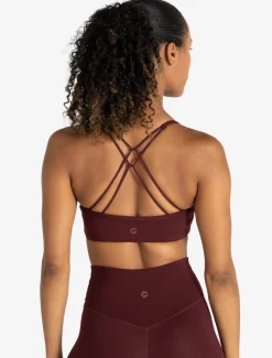 Allure Cross Back Sports Bra Dark Burgundy