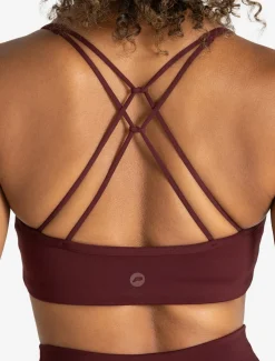 Allure Cross Back Sports Bra Dark Burgundy