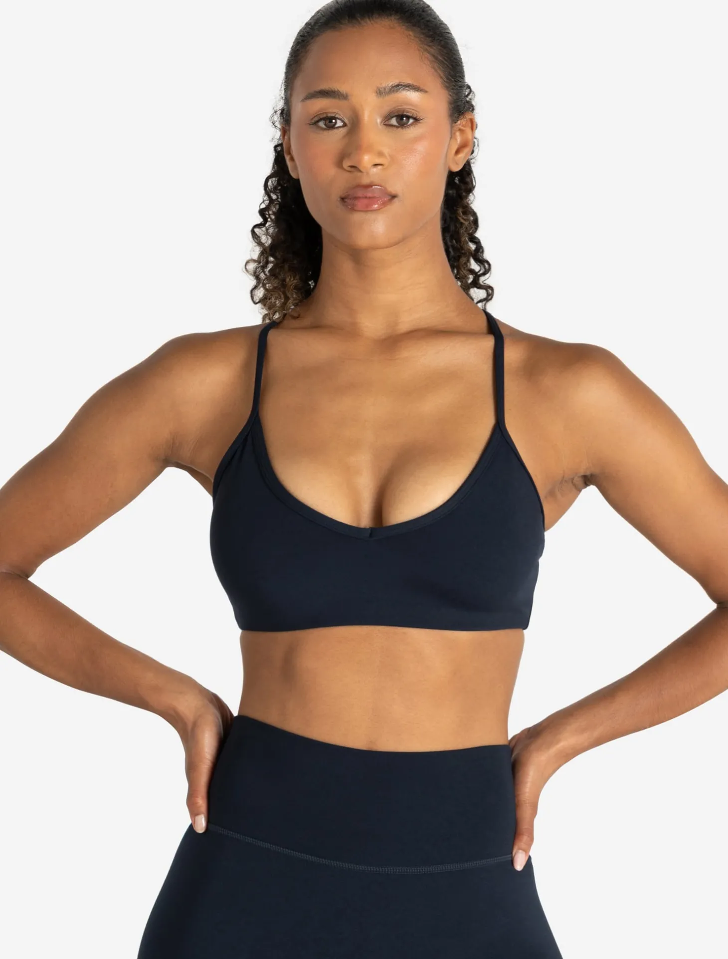 Allure Cross Back Sports Bra Dark Navy