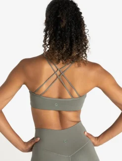 Allure Cross Back Sports Bra Dusky Sage