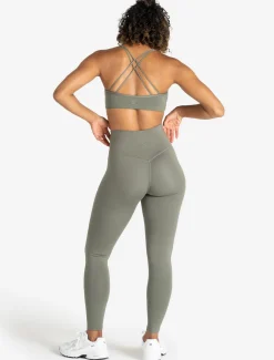 Allure Cross Back Sports Bra Dusky Sage