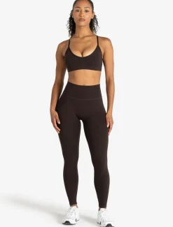 Allure Cross Back Sports Bra Espresso