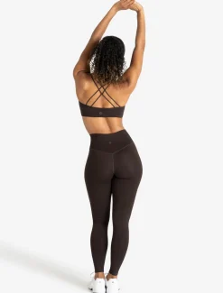 Allure Cross Back Sports Bra Espresso