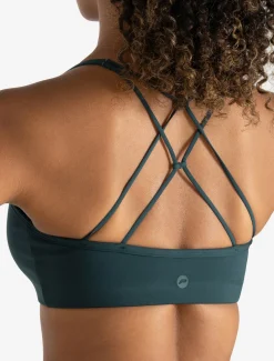 Allure Cross Back Sports Bra Marine Teal