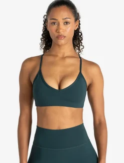 Allure Cross Back Sports Bra Marine Teal