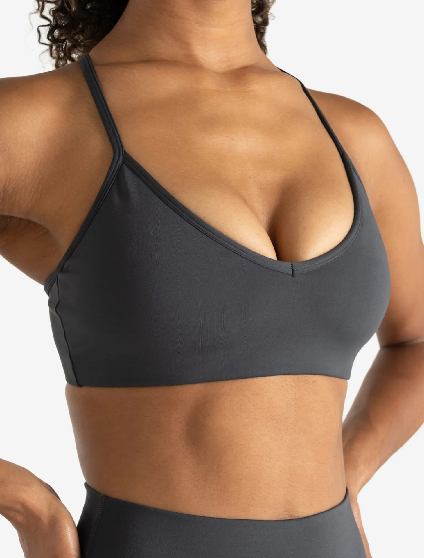Allure Cross Back Sports Bra Storm Grey