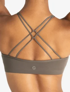 Allure Cross Back Sports Bra Taupe