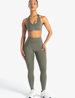 Allure Dipped Waist Leggings Dusky Sage