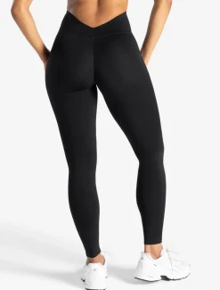 Allure Dipped Waist Leggings Black