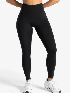 Allure Dipped Waist Leggings Black