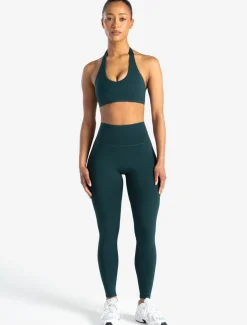 Allure Dipped Waist Leggings Marine Teal