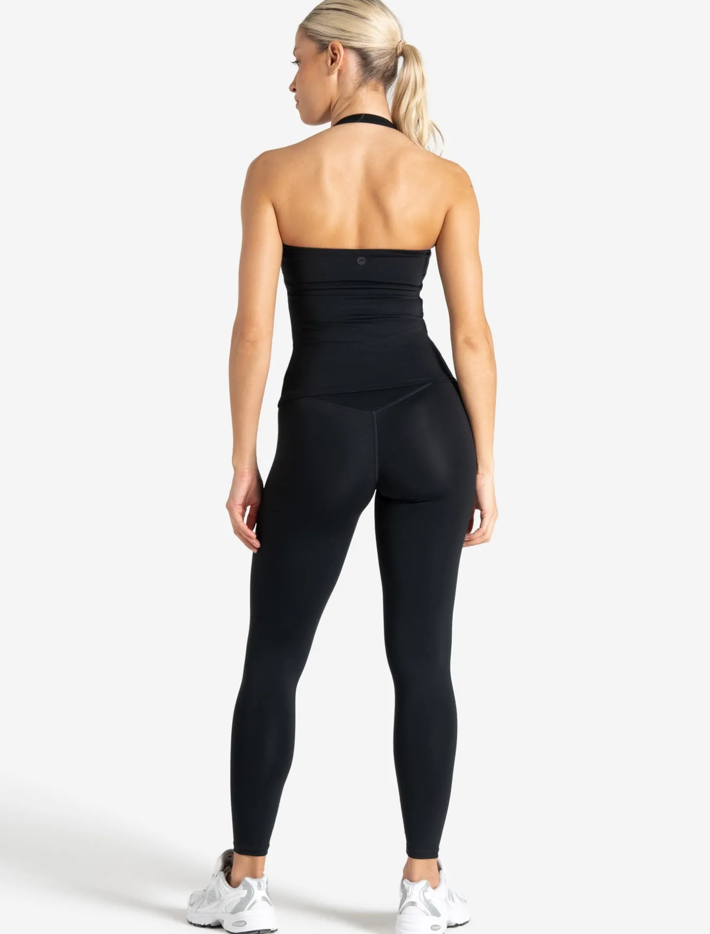 Allure Halter Built-in Bra Vest Black