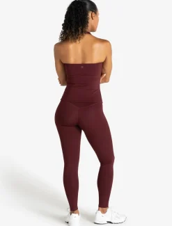 Allure Halter Built-in Bra Vest Dark Burgundy