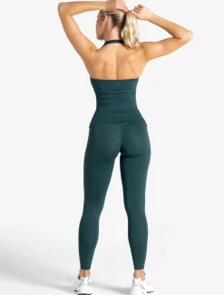 Allure Halter Built-in Bra Vest Marine Teal
