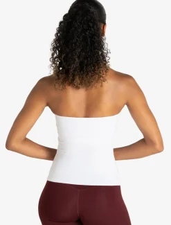 Allure Halter Built-in Bra Vest White