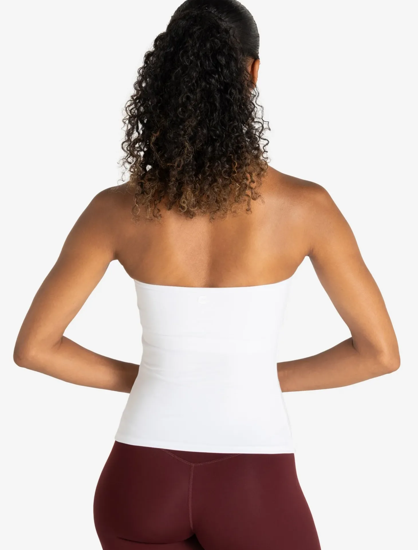 Allure Halter Built-in Bra Vest White