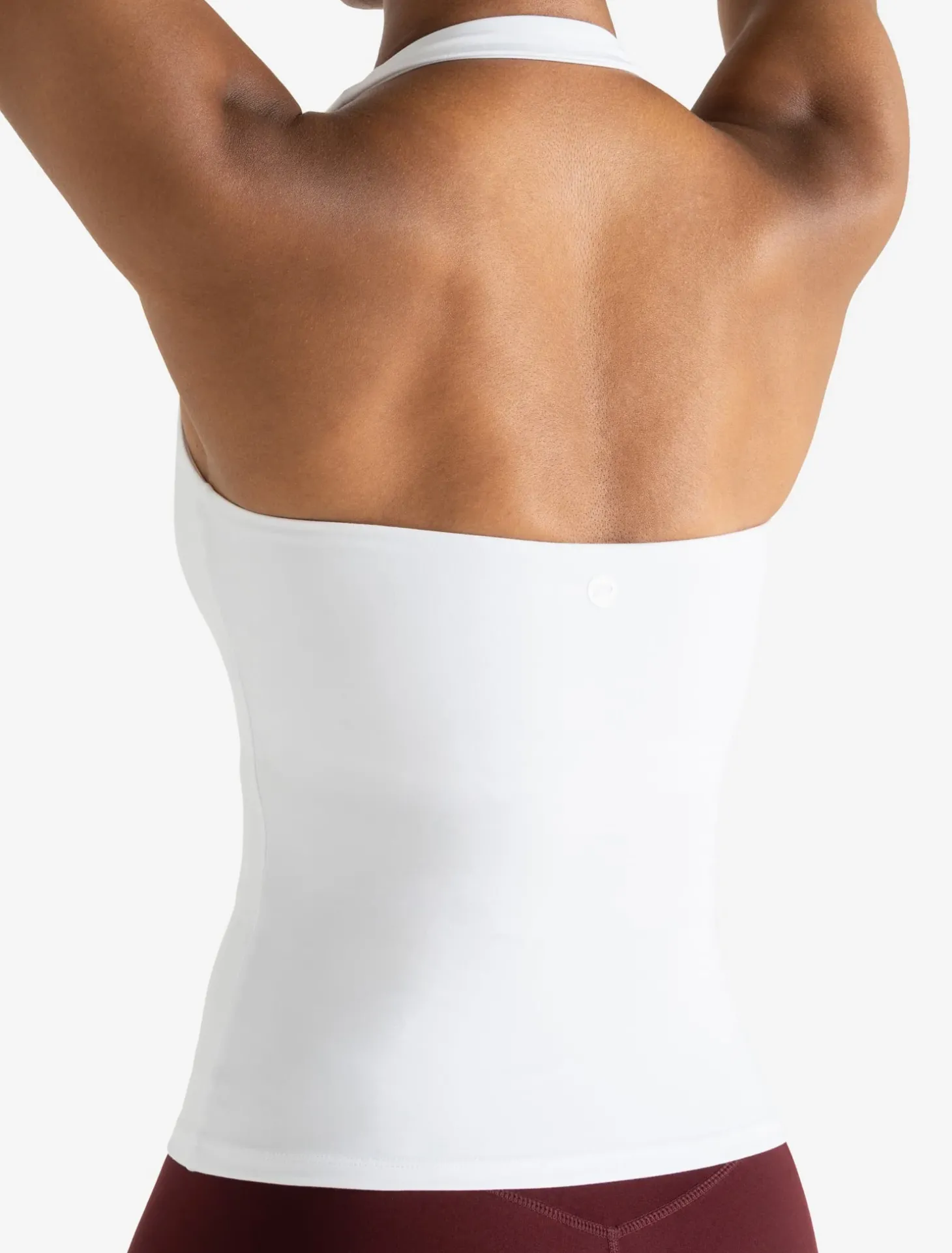 Allure Halter Built-in Bra Vest White