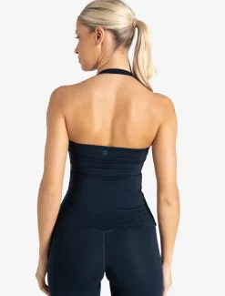 Allure Halter Built-in Bra Vest Dark Navy
