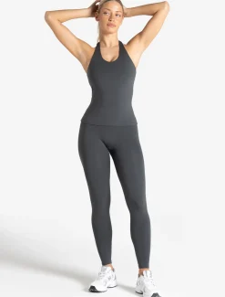 Allure Halter Built-in Bra Vest Storm Grey