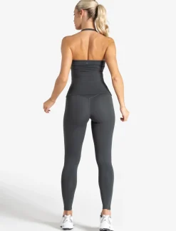 Allure Halter Built-in Bra Vest Storm Grey