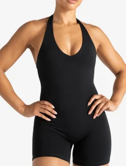 Allure Halter Neck All In One Black
