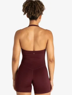 Allure Halter Neck All In One Dark Burgundy