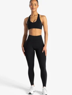 Allure Halter Sports Bra Black