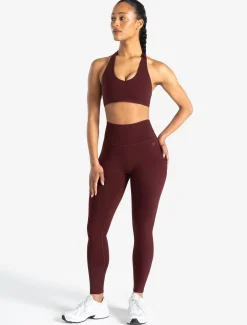 Allure Halter Sports Bra Dark Burgundy