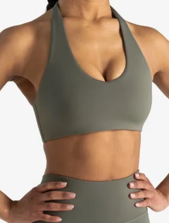 Allure Halter Sports Bra Dusky Sage
