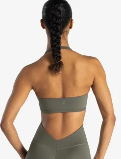 Allure Halter Sports Bra Dusky Sage