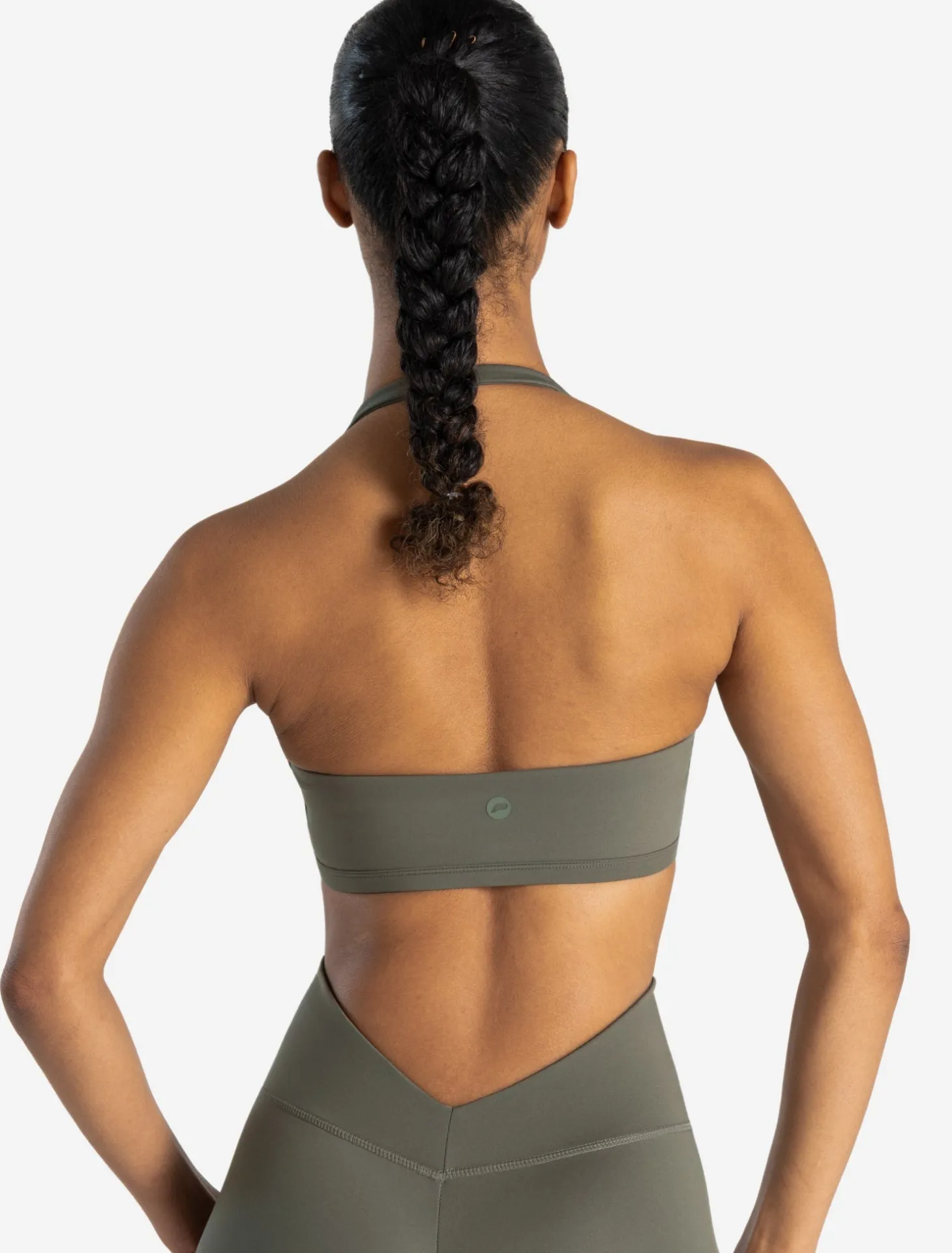 Allure Halter Sports Bra Dusky Sage