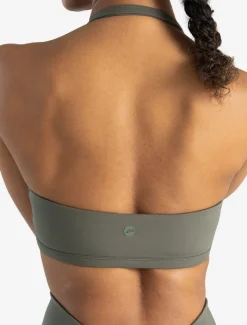 Allure Halter Sports Bra Dusky Sage