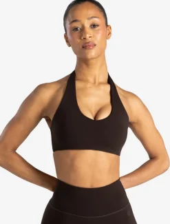 Allure Halter Sports Bra Espresso