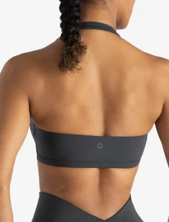 Allure Halter Sports Bra Storm Grey
