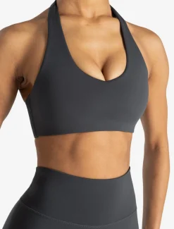 Allure Halter Sports Bra Storm Grey