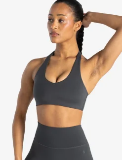 Allure Halter Sports Bra Storm Grey